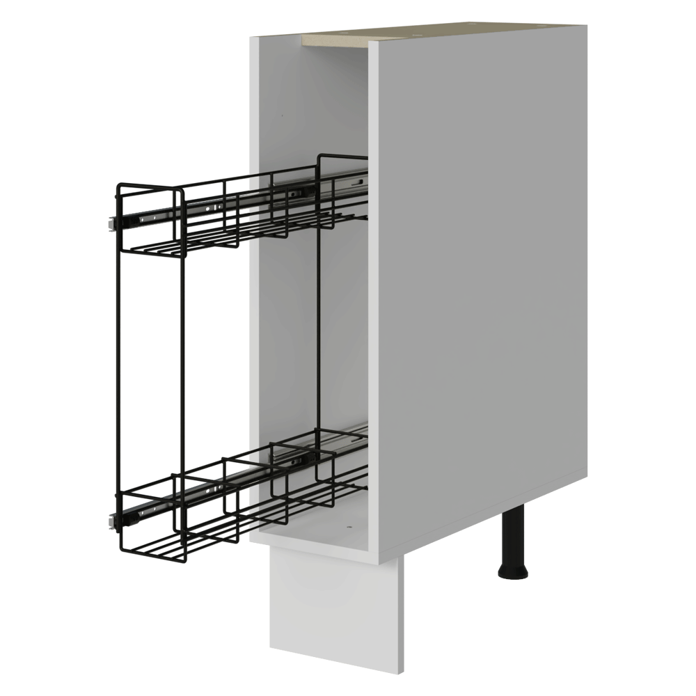 Balcão Porta-Temperos 20 x 60 cm (Sem Tampo) para Cozinhas Branco Madesa