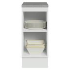 Balcão de Cozinha 35 x 60 cm 1 Porta (Com Tampo) Branco/Crema Vik Madesa