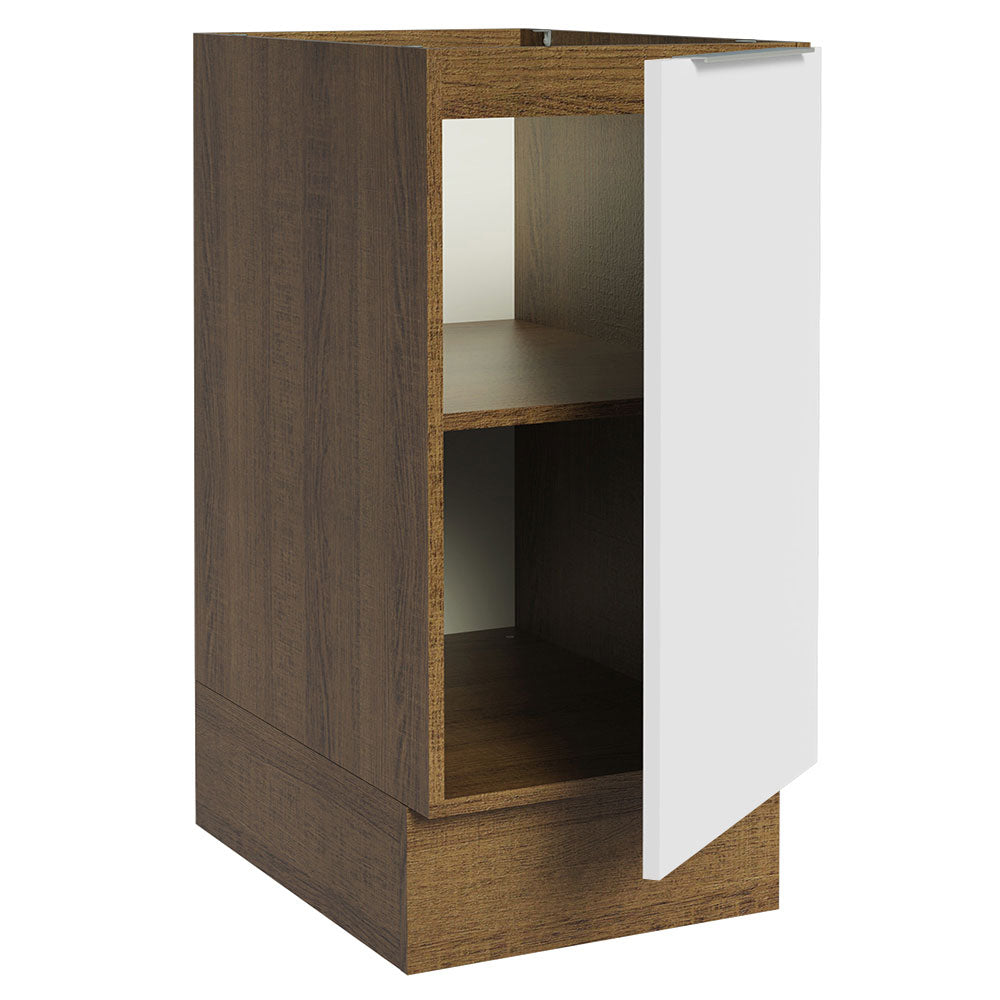 Balcão Cozinha 35 x 60 cm 1 Porta (Sem Tampo) Rustic/Branco Stella Madesa