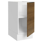 Balcão Cozinha 35 x 60 cm 1 Porta (Sem Tampo) Branco/Rustic Stella Madesa