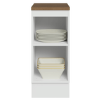 Balcão de Cozinha 35 x 60 cm 1 Porta Branco Tampo Rustic Agata Madesa