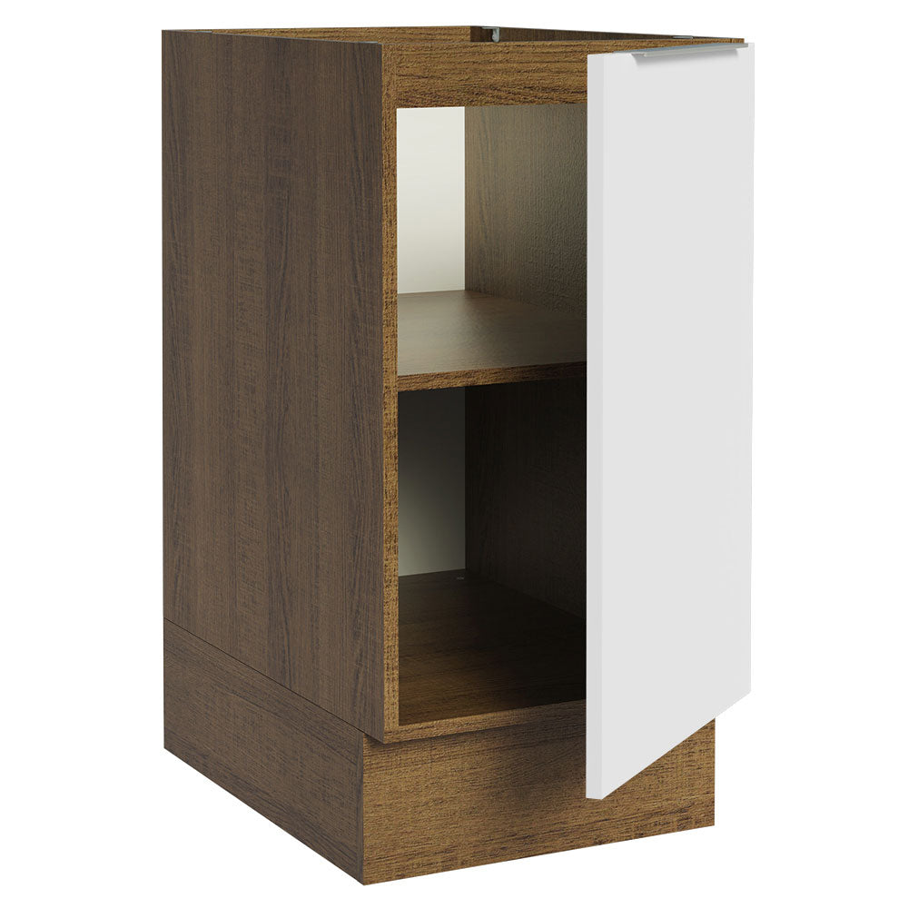 Balcão Cozinha 40 x 60 cm 1 Porta (Sem Tampo) Rustic/Branco Stella Madesa