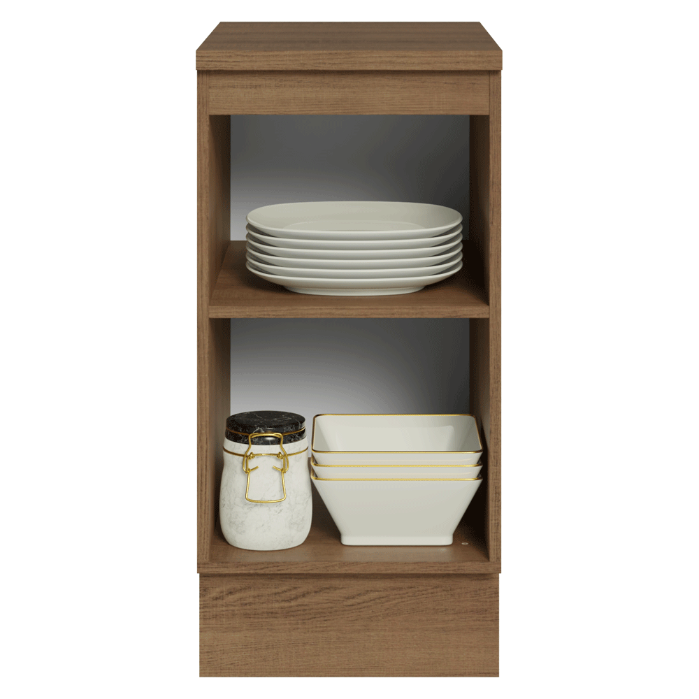 Balcão de Cozinha 40 x 60 cm 1 Porta (Com Tampo) Rustic/Crema Vik Madesa