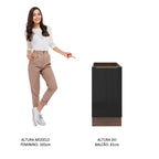 Balcão Madesa Lux 40 cm 1 Porta (Sem Tampo) Rustic/Preto