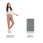 Balcão Madesa Lux 40 cm 1 Porta (Sem Tampo) Branco/Cinza