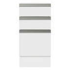 Balcão Cozinha 40 x 60 cm 3 Gavetas (Sem Tampo) Branco Glamy Madesa