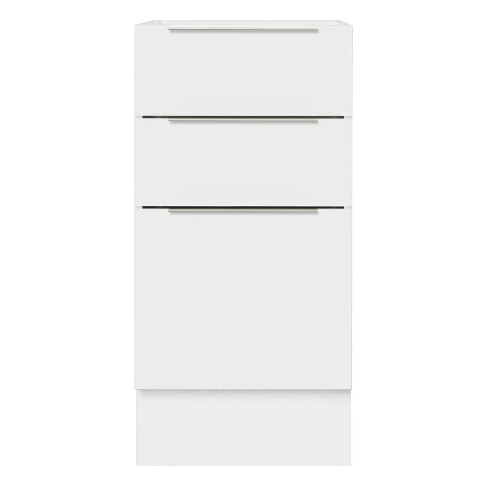 Balcão Cozinha 40 x 60 cm 3 Gavetas (Sem Tampo) Branco Stella Madesa