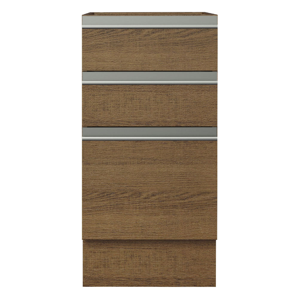 Balcão Cozinha 40 x 60 cm 3 Gavetas (Sem Tampo) Rustic Glamy Madesa