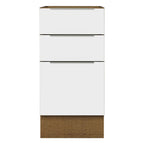 Balcão Cozinha 40 x 60 cm 3 Gavetas (Sem Tampo) Rustic/Branco Stella Madesa