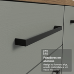 Balcão Madesa Agata 40 x 60 cm 3 Gavetas (Sem Tampo) Rustic/Cinza