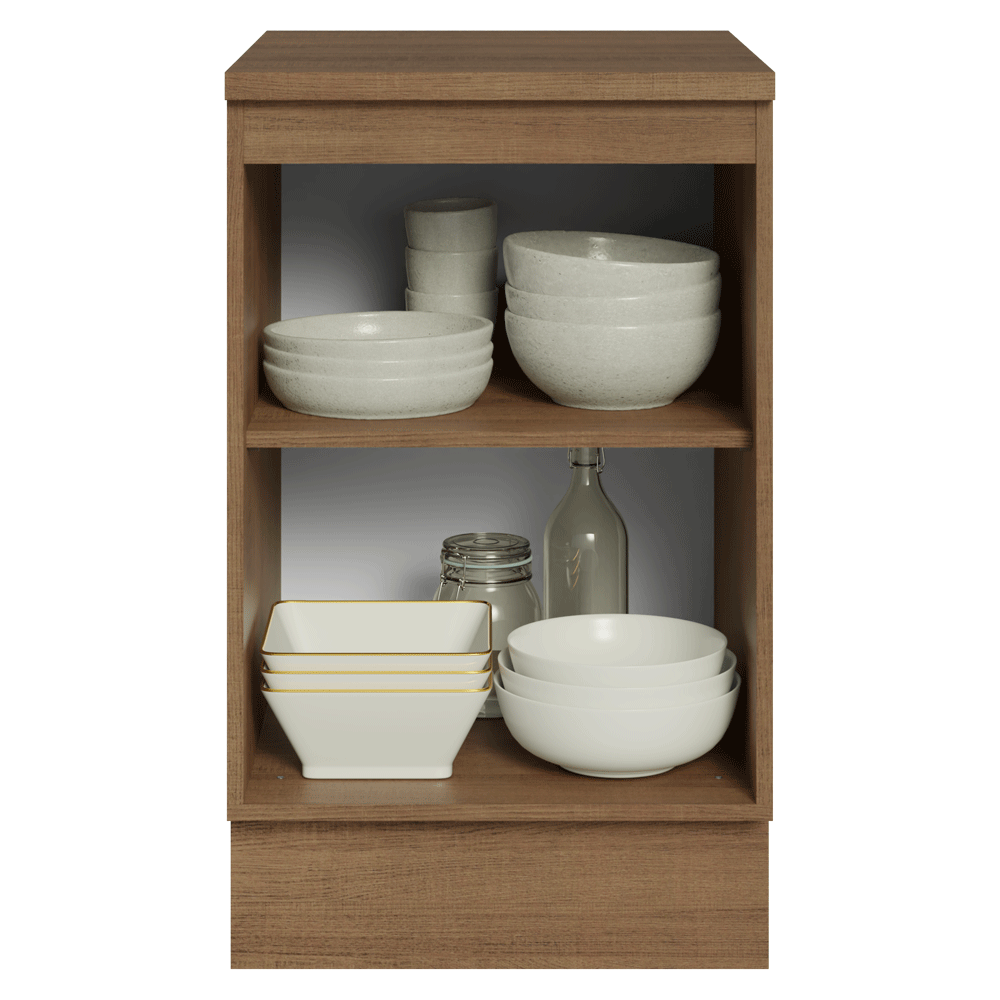 Balcão de Cozinha 50 x 60cm 1 Porta (Com Tampo) Rustic/Branco Vik Madesa