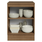 Balcão de Cozinha 60 x 60 cm 1 Porta (Com Tampo) Rustic/Crema Vik Madesa