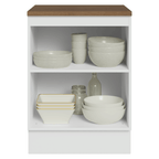 Balcão de Cozinha 60 x 60 cm 1 Porta Branco Tampo Rustic Agata Madesa