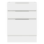 Balcão Cozinha 60 x 60 cm 3 Gavetas (Sem Tampo) Branco Stella Madesa