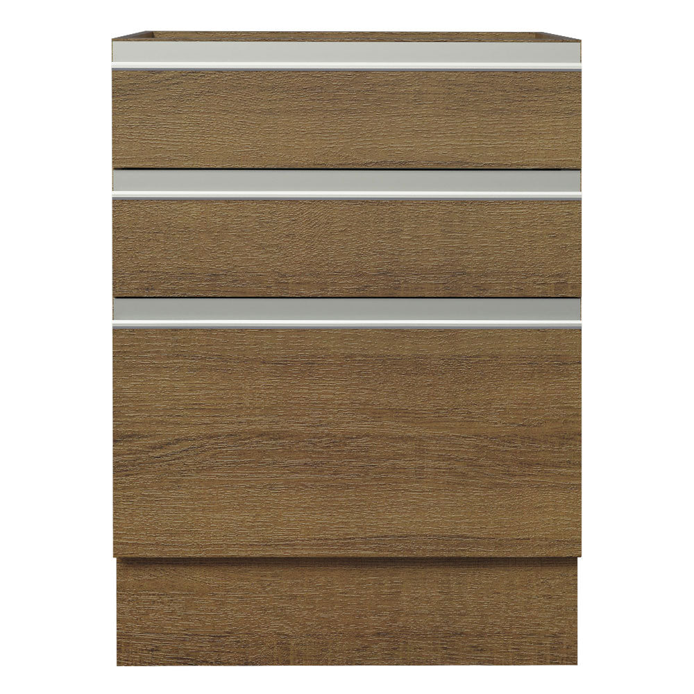 Balcão Cozinha 60 x 60 cm 3 Gavetas (Sem Tampo) Rustic Glamy Madesa