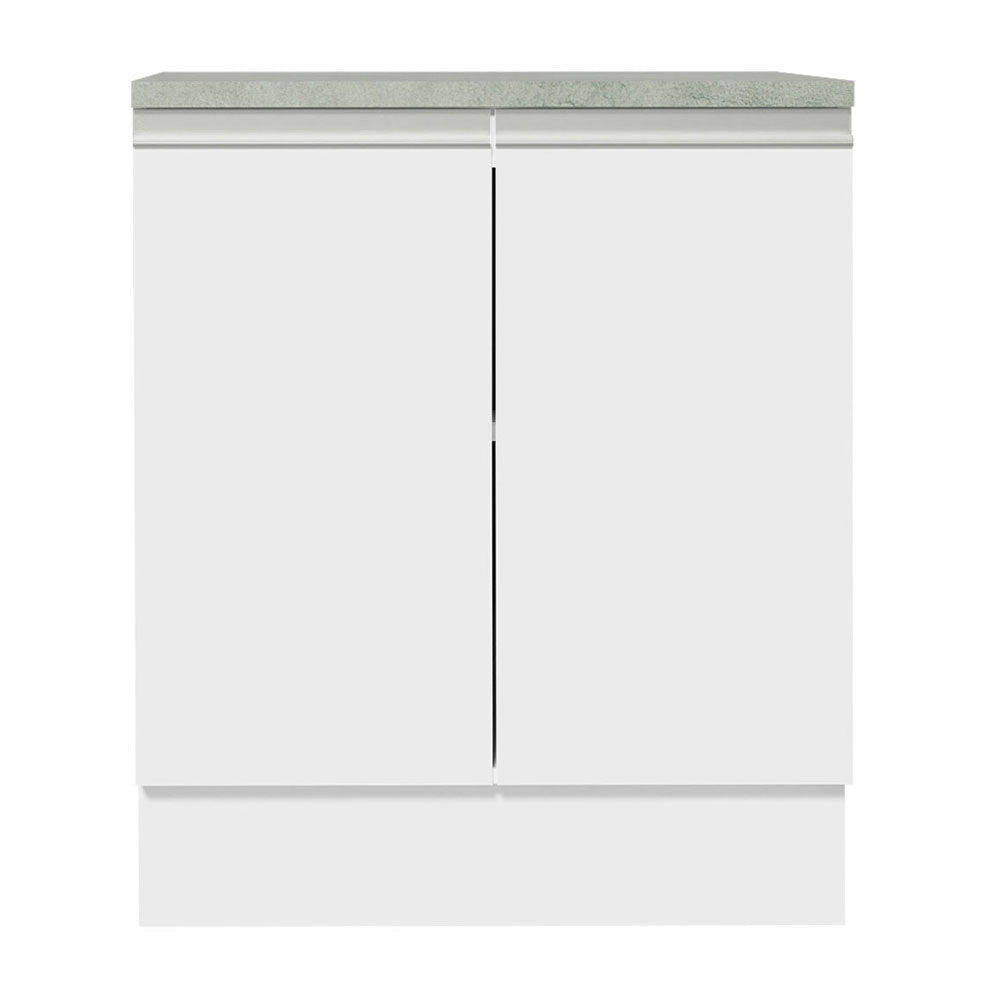 Balcão 70 x 60 cm 2 Portas (Com Tampo) Branco Glamy Madesa