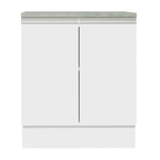 Balcão 70 x 60 cm 2 Portas (Com Tampo) Branco Glamy Madesa