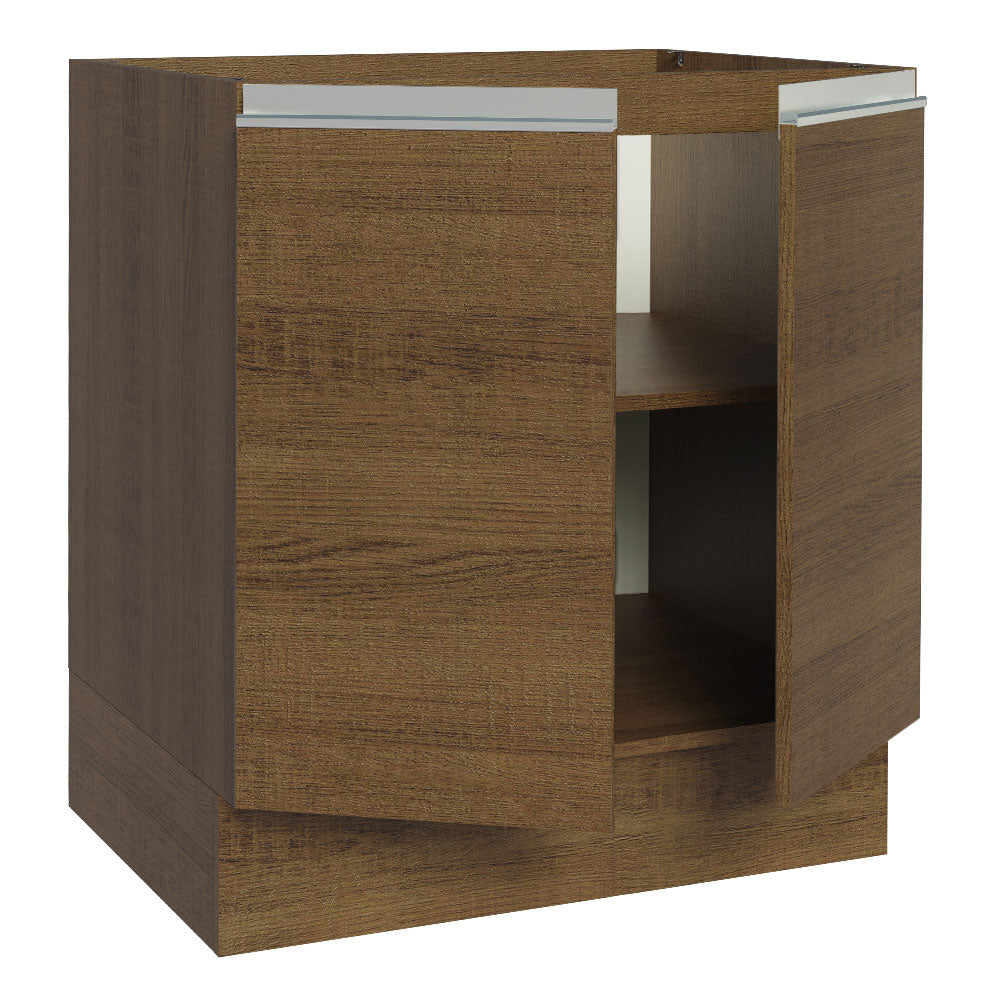Balcão Cozinha 70 x 60 cm 2 Portas (Sem Tampo) Rustic Glamy Madesa