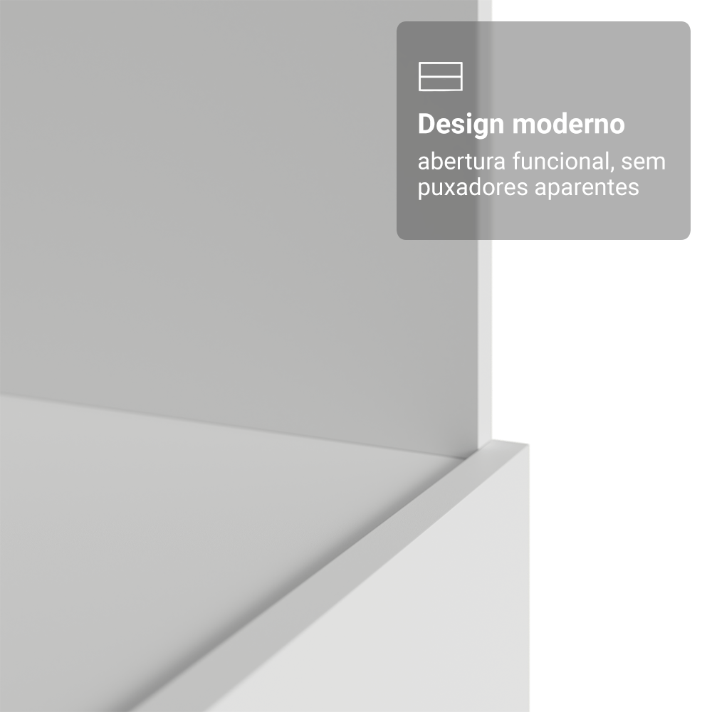 Balcão para Forno/Micro-ondas 70 x 60 cm 1 Gaveta (Sem Tampo) Branco Madesa