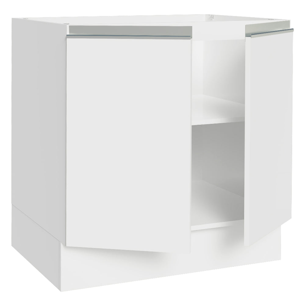 Balcão Cozinha 80 x 60 cm 2 Portas (Sem Tampo) Branco Glamy Madesa