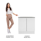 Balcão Madesa Stella 80 x 60 cm 2 Portas (Com Tampo) Branco
