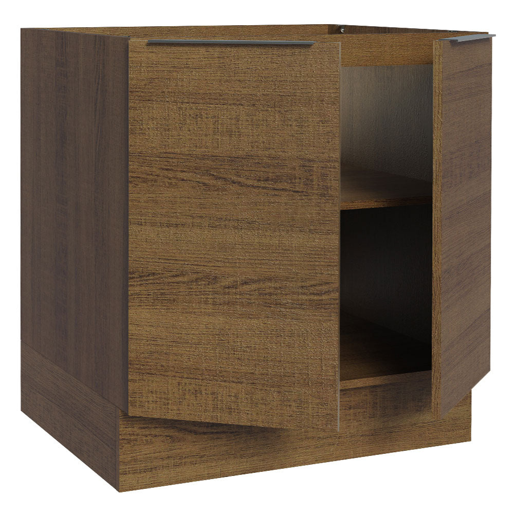 Balcão Cozinha 80 x 60 cm 2 Portas (Sem Tampo) Rustic Stella Madesa