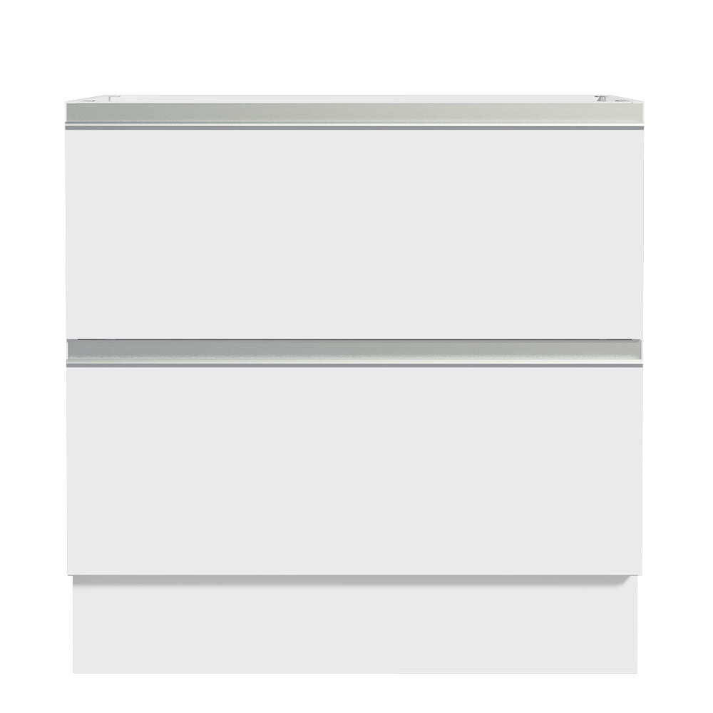 Balcão de Cozinha 80 x 60 cm 2 Gavetas (Sem Tampo) Branco Glamy Madesa