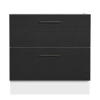 Balcão de Cozinha 80 x 60 cm 2 Gavetas (Sem Tampo) Branco/Preto Agata Madesa