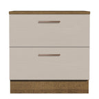 Balcão de Cozinha 80 x 60 cm 2 Gavetas (Com Tampo) Rustic/Crema Agata Madesa