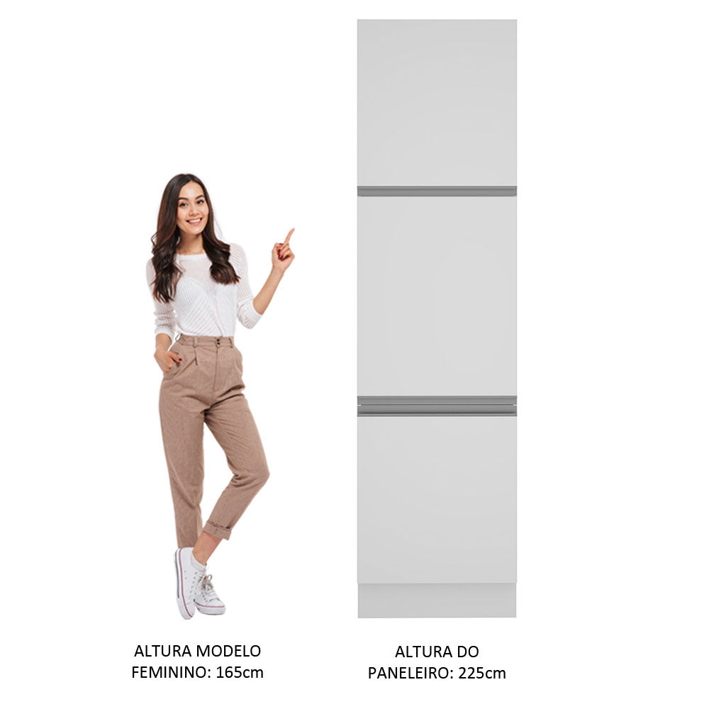 Paneleiro Madesa Glamy 60 x 60 cm 3 Portas Branco