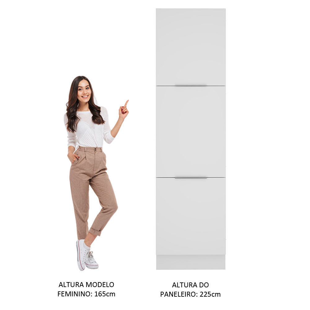 Paneleiro Madesa Stella 60 x 60 cm 3 Portas Branco