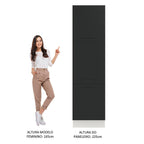 Paneleiro Madesa Agata 60 x 60 cm 3 Portas Branco/Preto