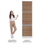 Paneleiro Madesa Glamy 60 x 60 cm 3 Portas Branco/Rustic