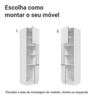 Paneleiro 60 x 60 cm 3 Portas Branco/Branco Veludo Lux Madesa
