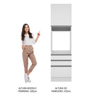 Torre Quente Madesa Glamy 60 x 60 cm 1 Porta 3 Gavetas Branco