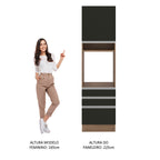 Torre Quente Madesa Glamy 60 x 60 cm 1 Porta 3 Gavetas Rustic/Preto