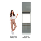 Torre Quente Madesa Lux 60 cm 1 Porta 3 Gavetas Branco/Cinza