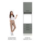 Torre Quente Madesa Agata 60 x 60 cm 1 Porta 3 Gavetas Branco/Cinza