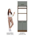 Torre Quente Madesa Agata 70 x 60 cm 3 Portas Rustic/Cinza