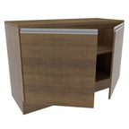Balcão Madesa Glamy 120 cm 2 Portas (Com Tampo) Rustic