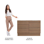 Balcão Gabinete de Pia Madesa Stella 2 Portas (Sem Tampo e Pia) Rustic