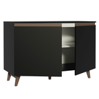 Balcão Gabinete de Pia Madesa Reims 2 Portas Preto