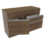 Balcão Madesa Glamy 120 cm 1 Porta e 2 Gavetas (Com Tampo) Rustic