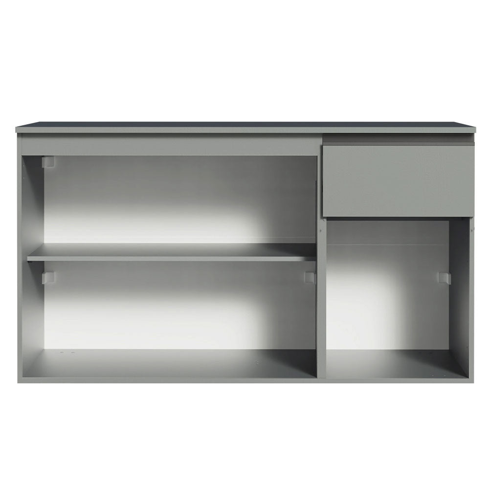 Balcão de Pia 3 Portas 1 Gaveta Suspenso Cinza Nice Madesa