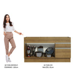 Balcão de Pia Madesa Glamy 150 cm 2 Portas e 2 Gavetas (Sem Tampo e Pia) Rustic