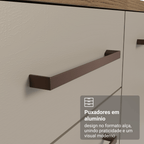 Balcão de Pia 150 cm 2 Portas e 2 Gavetas (Sem Tampo e Pia) Rustic/Crema Agata Madesa