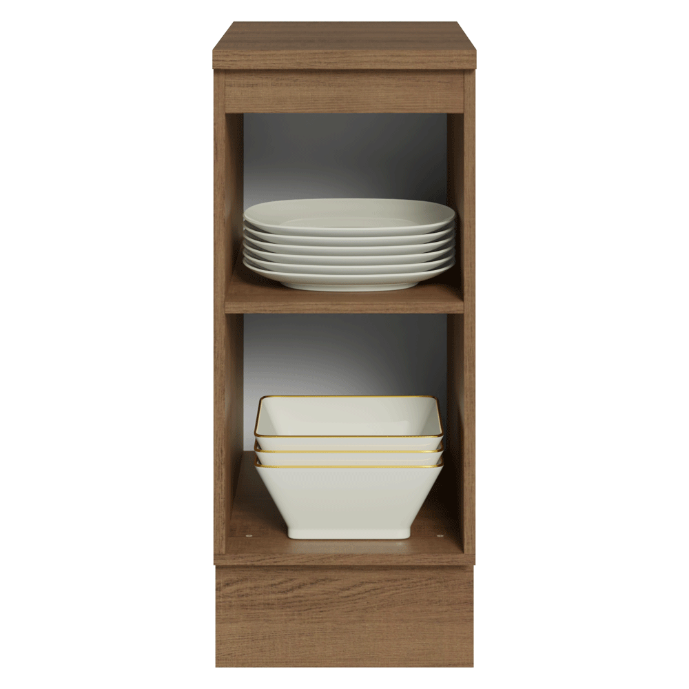 Balcão de Cozinha 35 cm 1 Porta Rustic/Crema Vik Madesa
