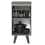 Balcão 40 cm 1 Porta Com Pés Cinza Nice Madesa