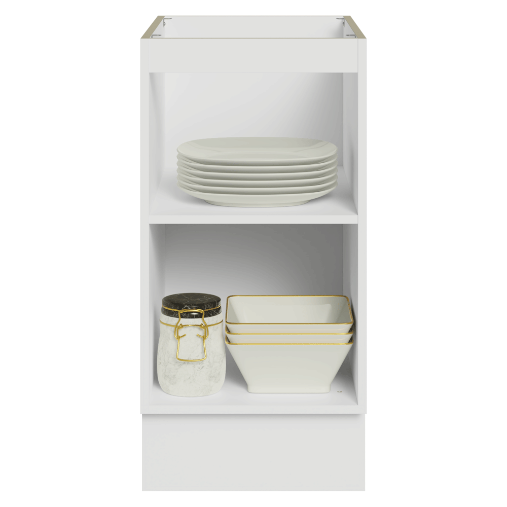 Balcão de Cozinha 40 cm 1 Porta (Sem Tampo) Branco/Crema Vik Madesa