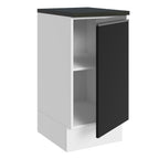 Balcão 100% MDF 40 cm 1 Porta Branco/Preto Acordes Madesa